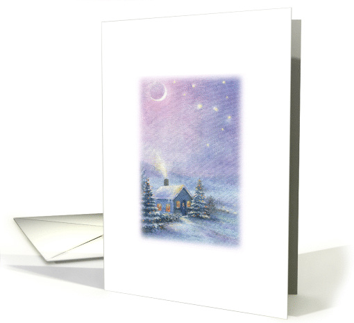 Same Sex Wife Magical Snowscape card (1355610)