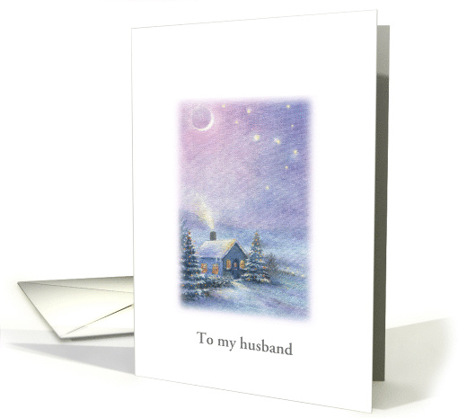 For Same Sex Husband Magical Snowscape card (1355904)