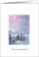 For Same Sex Husband Magical Snowscape card
