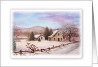 Same Sex for Wife Bucolic Snowscape card