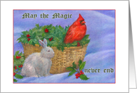 Same Sex Husband Magical Snowscape card
