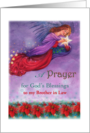 Illustrated Angel Prayer for Brother in Law Custom Front card