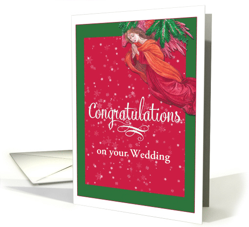 Wedding Congrats Illustrated Angel custom front card (1412980)