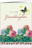 our Granddaughter Exquisite Valentine card