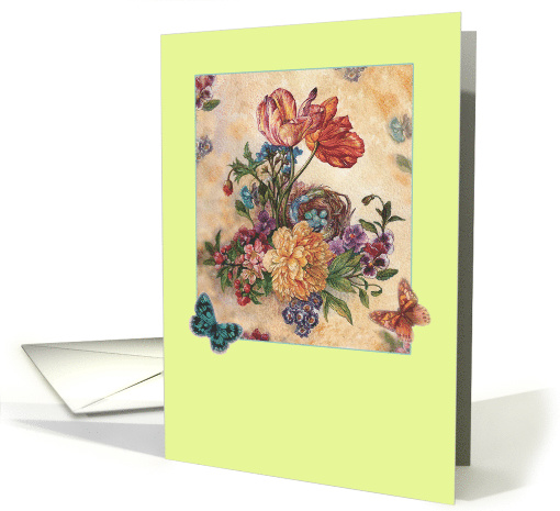 Any Occasion Spring Botanical Butterfly card (1472794)