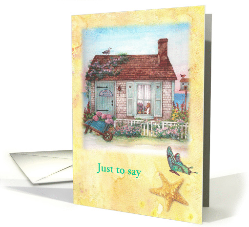 Just to say, Lighthouse Beach Cottage card (1473512)