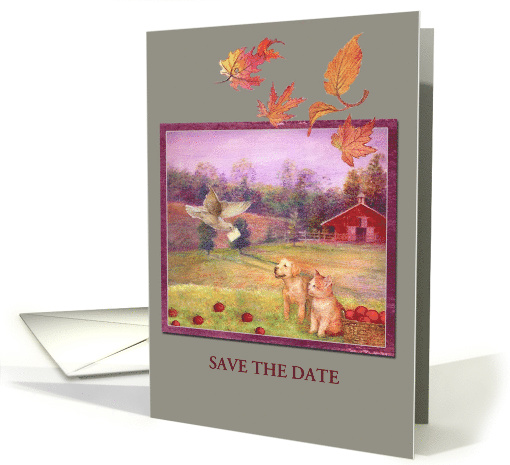 Save the Date Thanksgiving Party card (1510312)