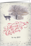 For BFF Woodland Christmas Reindeer card