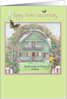 Home Anniversary from Realtor English Garden Cottage card