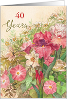 Granddaughter Birthday Age Specific with Summer Botanical card