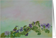Illustrated Dragonfly Exquisite Handpainted Botanical card