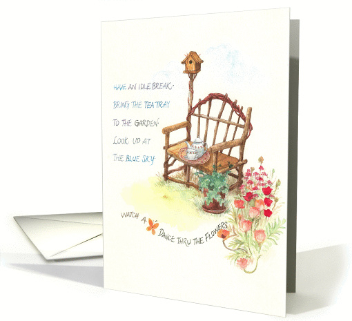 garden party invitation country notes card (213443)