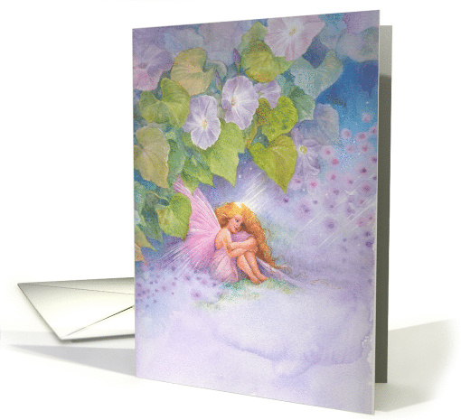 Illustrated Flower Fairy Morning Glory card (225267)