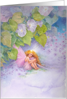 Illustrated Flower Fairy Morning Glory card