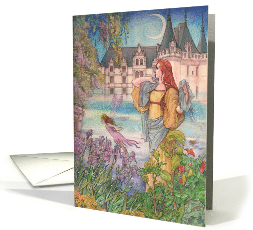 Fairytale Castle Garden Wedding Invite card (258199)