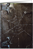 Boo Scary Spider Ironwork For Halloween card