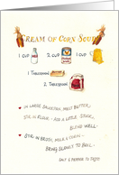 corm soup illustrated recipe card