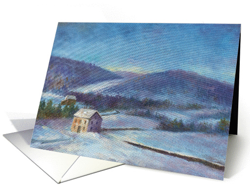 White Christmas Peaceful Winter Twilight card (282077)
