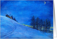 Magical Twilight Peaceful Snow Scape card