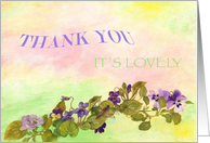 thank you lovely painted florals card