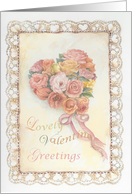 For Her Illustrated Valentine Watercolor card