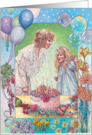 Illustrated Floral & Balloon Birthday card