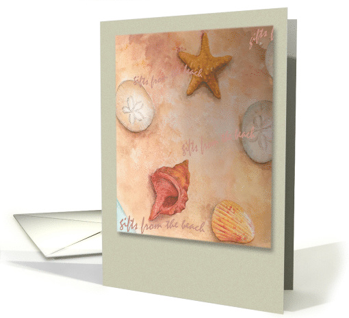 Thank You Illustrated Seashell Beach card (474342)