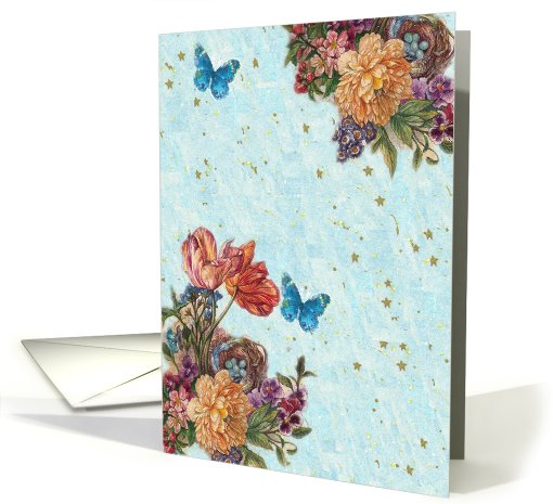 BUTTERFLIES-blue card (506057)