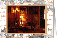 Home For The Holiday cozy interior card