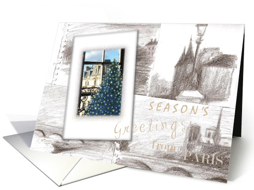 Paris Sketchbook Season's Greetings card (525167)