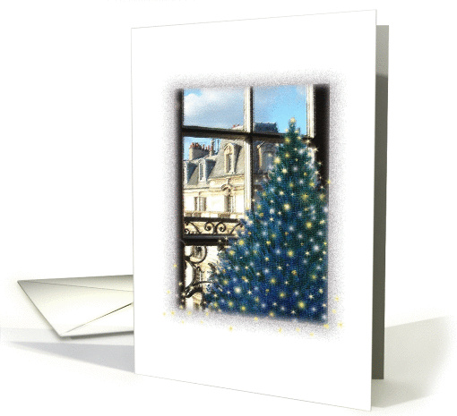 Paris Joyeux Noel xmas tree card (525171)