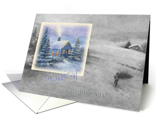 Magical Country Christmas snowscape card (535320)