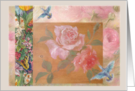 Mother’s Day Hummingbird Pink Botanical card