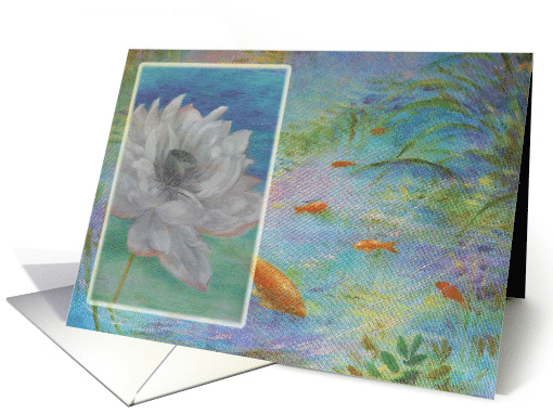 Mother'S Day God Mother Waterlily Painting card (601127)