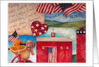 Flag Day, Heartland Illustration card