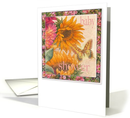Baby Shower Sunflower Invitation
 card (695407)