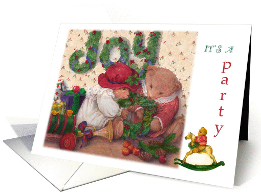 Teddy Bear Tree Trimming Party card (698961)