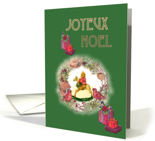 Joyeux Noel Teddy Bear Bearing Gifts card (713840)