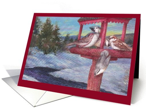 Christmas Winter Wonderland Birdfeeder card (725171)