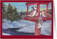 Christmas Winter Wonderland Birdfeeder card