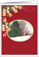 SAFE AND SOBER HOLIDAY, Winter Christmas Scene card