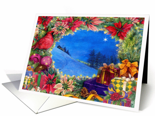 SAFE & SOBER 12 STEPS HOLIDAY, Peaceful Winter Nocturne card (730746)