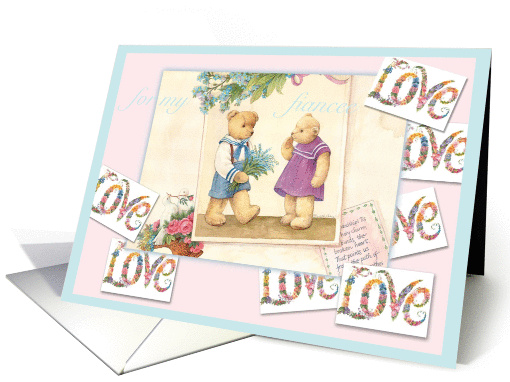 Honey Bears Fiancee Valentine card (748839)