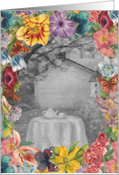 Grandma’s Birthday Afternoon Tea Botanical Border card