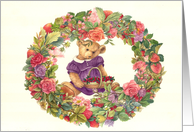 Grandma Teddy Bear Roses Birthday card