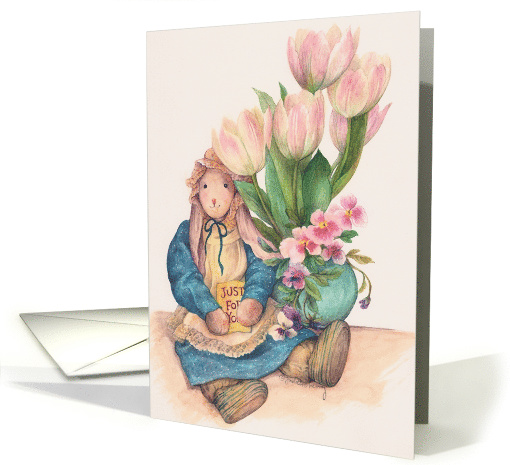 Country Bunny Floral Gay Lesbian True Love card (775792)