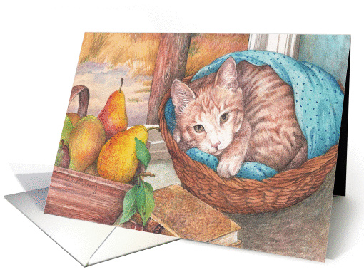 Cozy Kitty Thank You Petsitter card (775807)