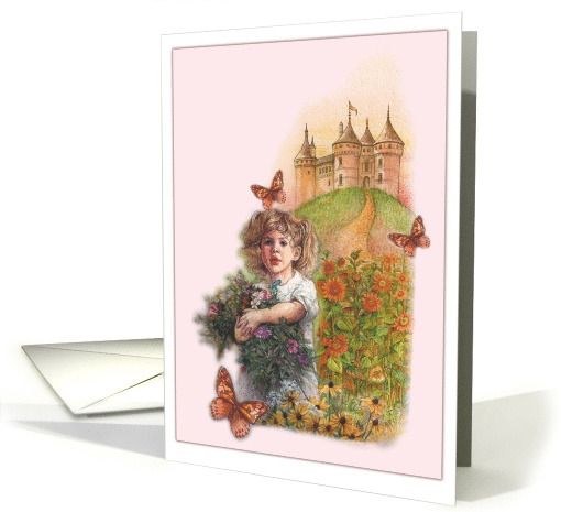 Princess Magical Castle Granddaughter Birthday card (777029)