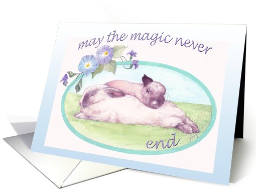 Sleepy Bunnies To Wife Anniversary
 card (798319)