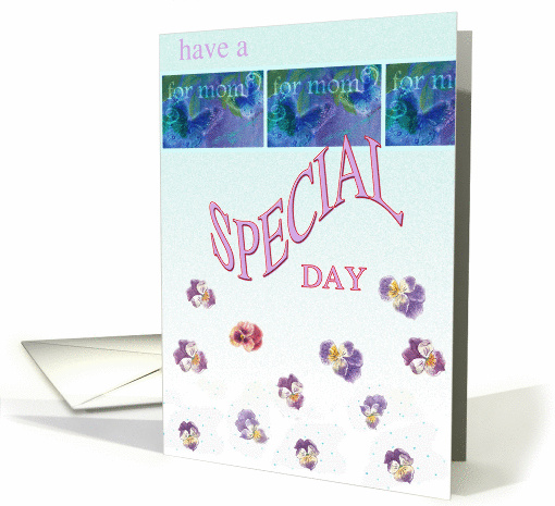 Special Mom's Day Pansy Butterfly card (811373)